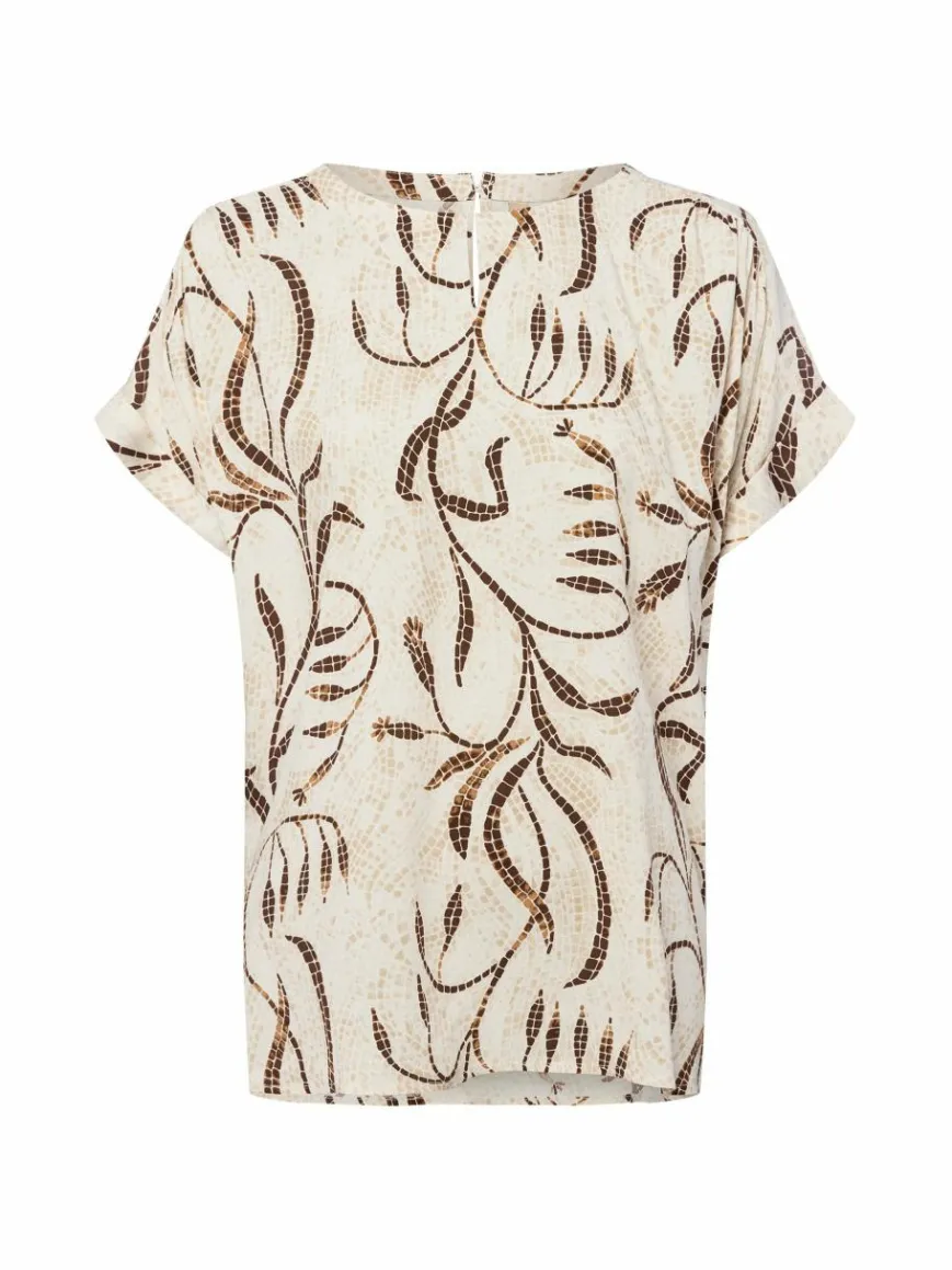 soyaconcept® Blusen*Damen Blusenshirt - Sabira sand schoko gemustert