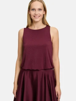 Vera Mont Blusen*Damen Blusentop bordeaux uni