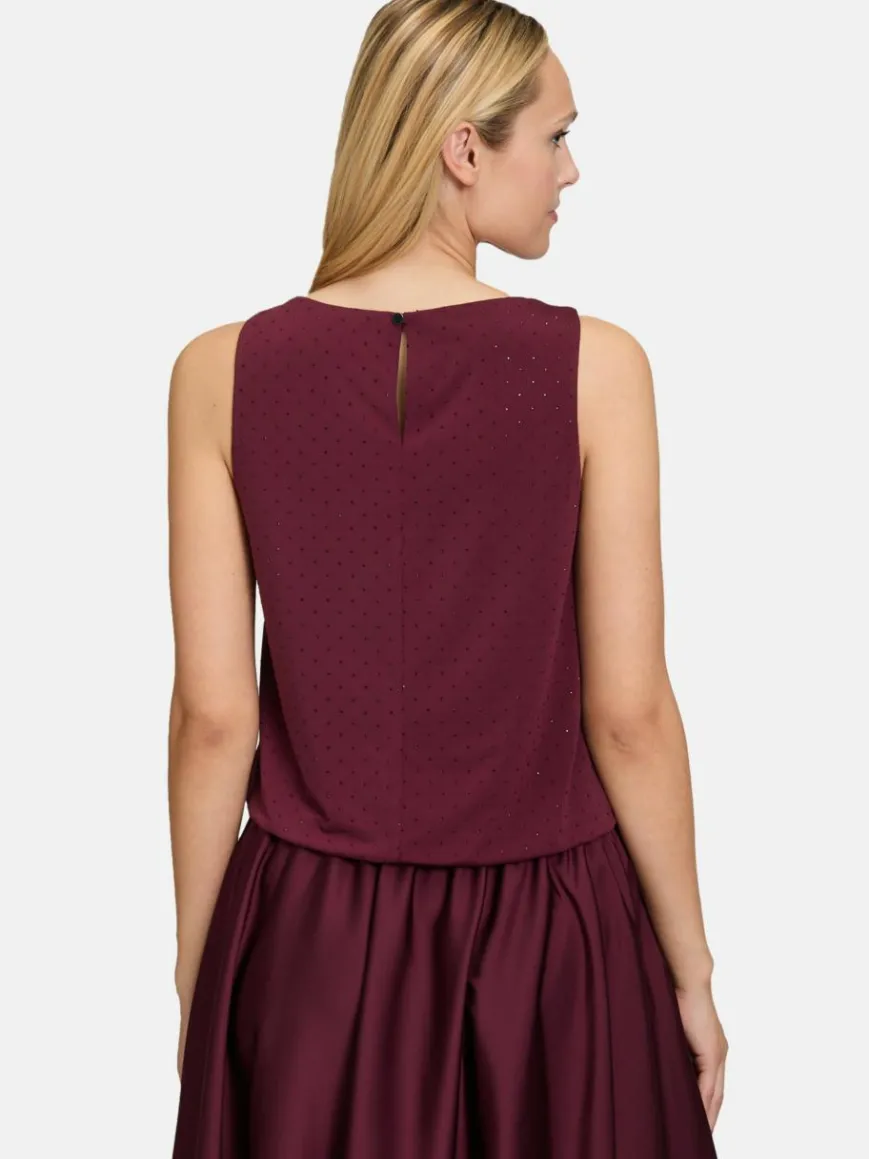 Vera Mont Blusen*Damen Blusentop bordeaux uni