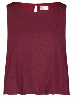Vera Mont Blusen*Damen Blusentop bordeaux uni