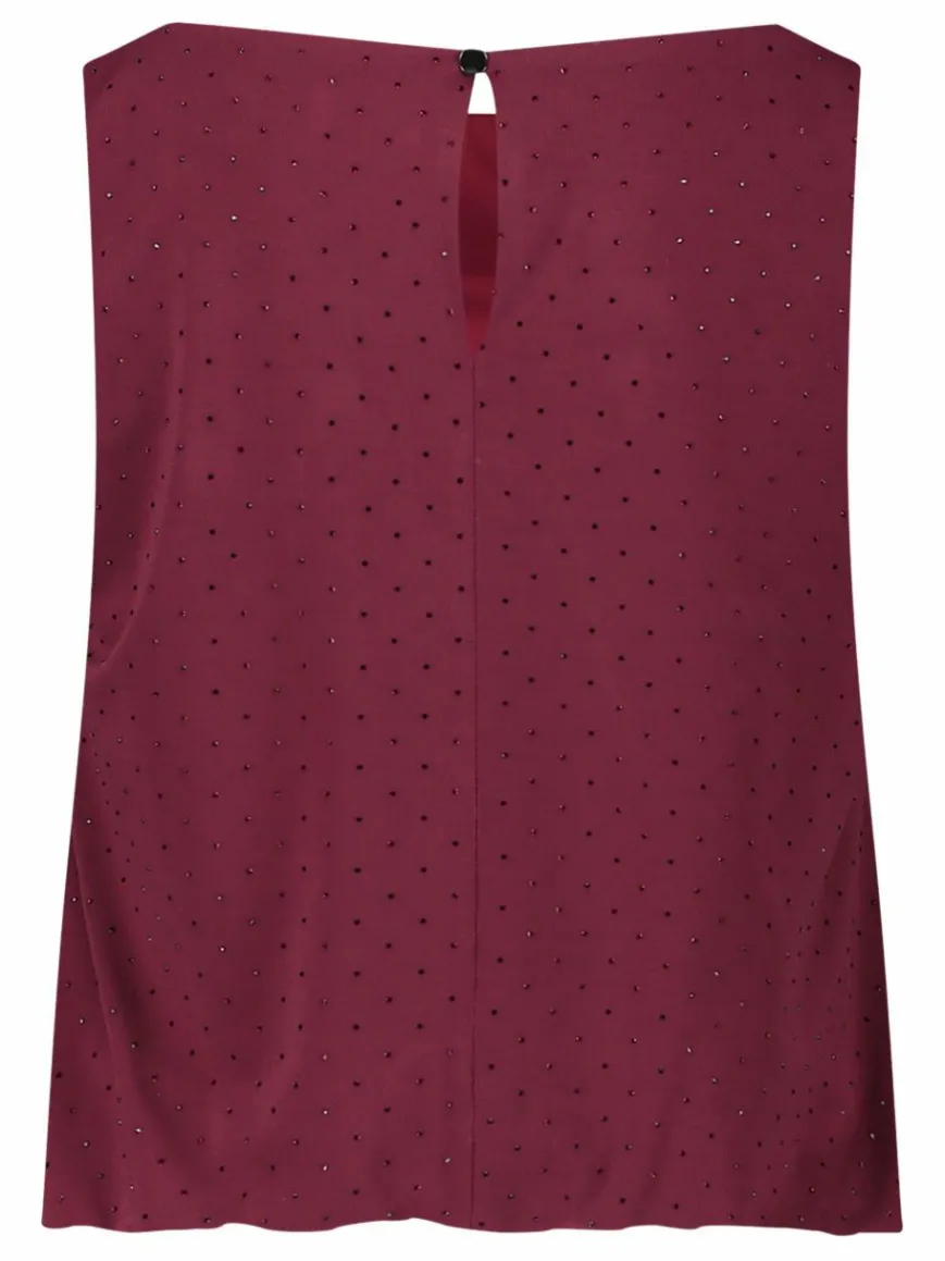 Vera Mont Blusen*Damen Blusentop bordeaux uni