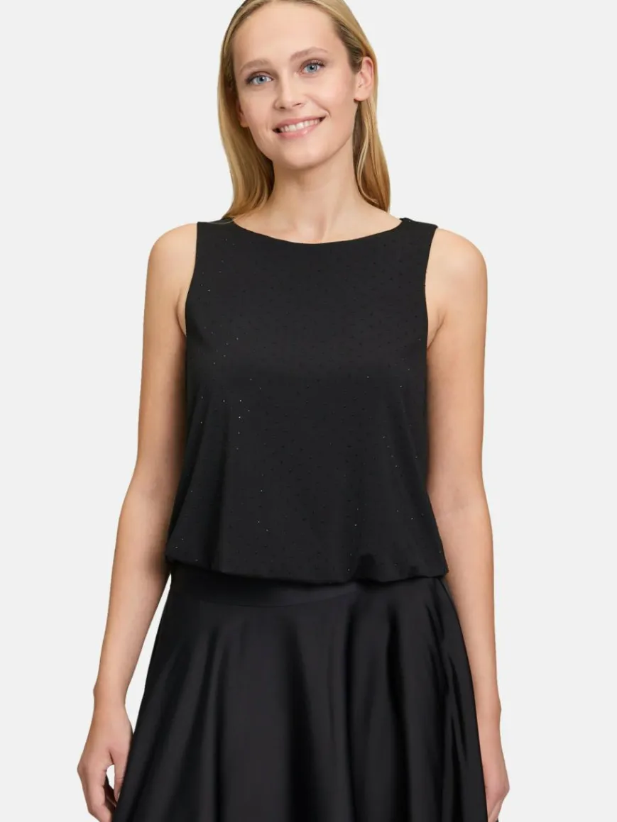 Vera Mont Blusen*Damen Blusentop schwarz uni