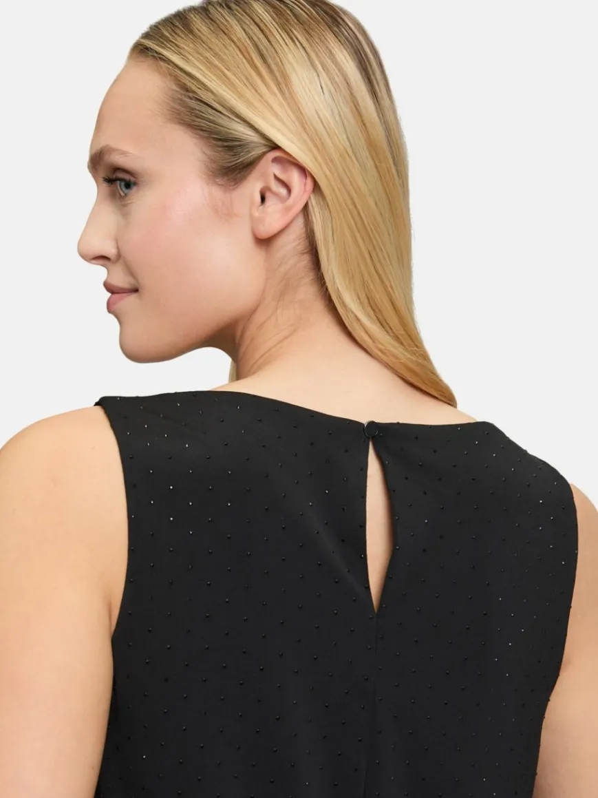 Vera Mont Blusen*Damen Blusentop schwarz uni