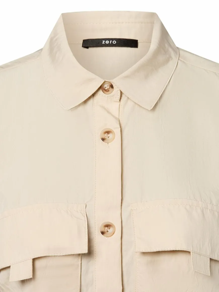 zero Blusen*Damen Blusentop beige uni