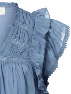 Neo Noir Blusen*Damen Blusentop - Jayla blau uni