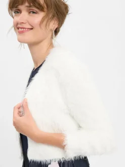 VM Pullover & Strickjacken*Damen Bolero weiß uni