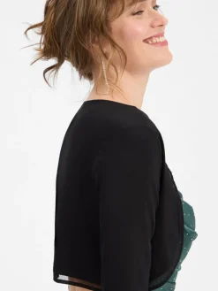 VM Blazer*Damen Bolero schwarz uni