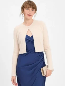Marie Lund Pullover & Strickjacken*Damen Bolero beige uni