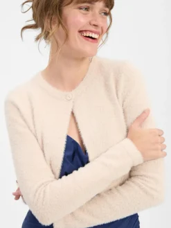 Marie Lund Pullover & Strickjacken*Damen Bolero beige uni