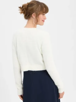 Marie Lund Pullover & Strickjacken*Damen Bolero ecru uni