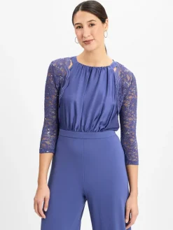 Swing Blazer*Damen Bolero blau uni