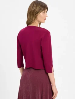 Vera Mont Pullover & Strickjacken*Damen Bolero aubergine uni