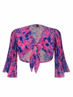YOEK Blazer*Damen Bolero rosa bedruckt