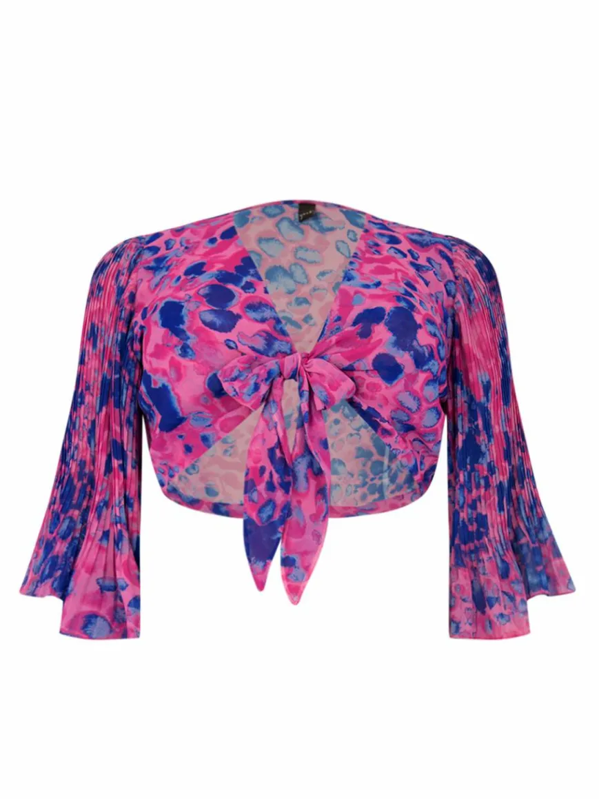 YOEK Blazer*Damen Bolero rosa bedruckt