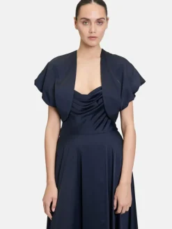 Vera Mont Blazer*Damen Bolero-Jacke marine blau uni