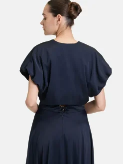 Vera Mont Blazer*Damen Bolero-Jacke marine blau uni