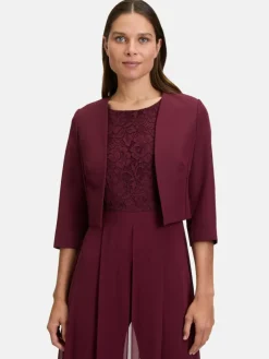 Vera Mont Blazer*Damen Bolero-Jacke bordeaux uni