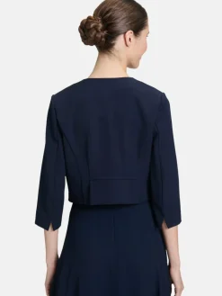 Vera Mont Blazer*Damen Bolero-Jacke marine blau uni