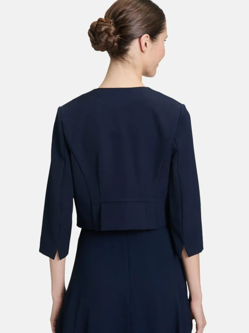 Vera Mont Blazer*Damen Bolero-Jacke marine blau uni