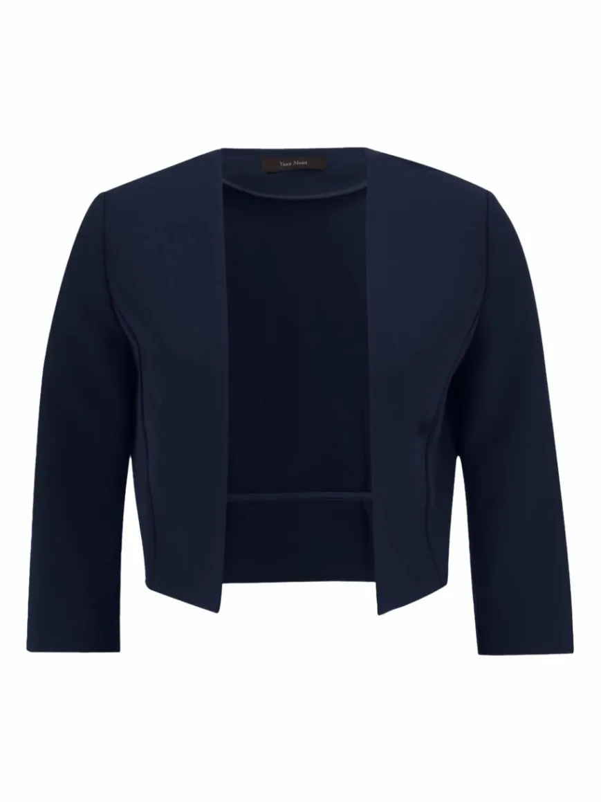Vera Mont Blazer*Damen Bolero-Jacke marine blau uni