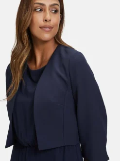 Vera Mont Blazer*Damen Bolero-Jacke marine blau uni