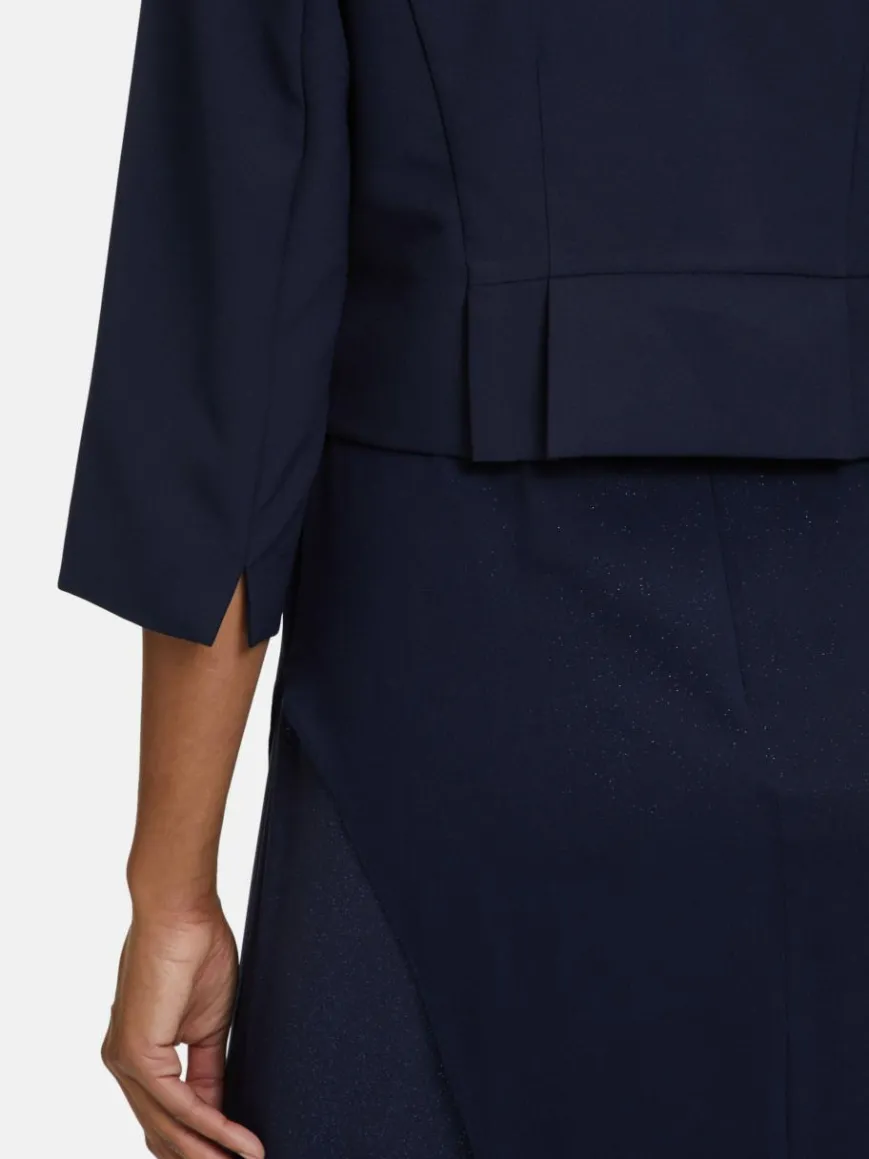 Vera Mont Blazer*Damen Bolero-Jacke marine blau uni