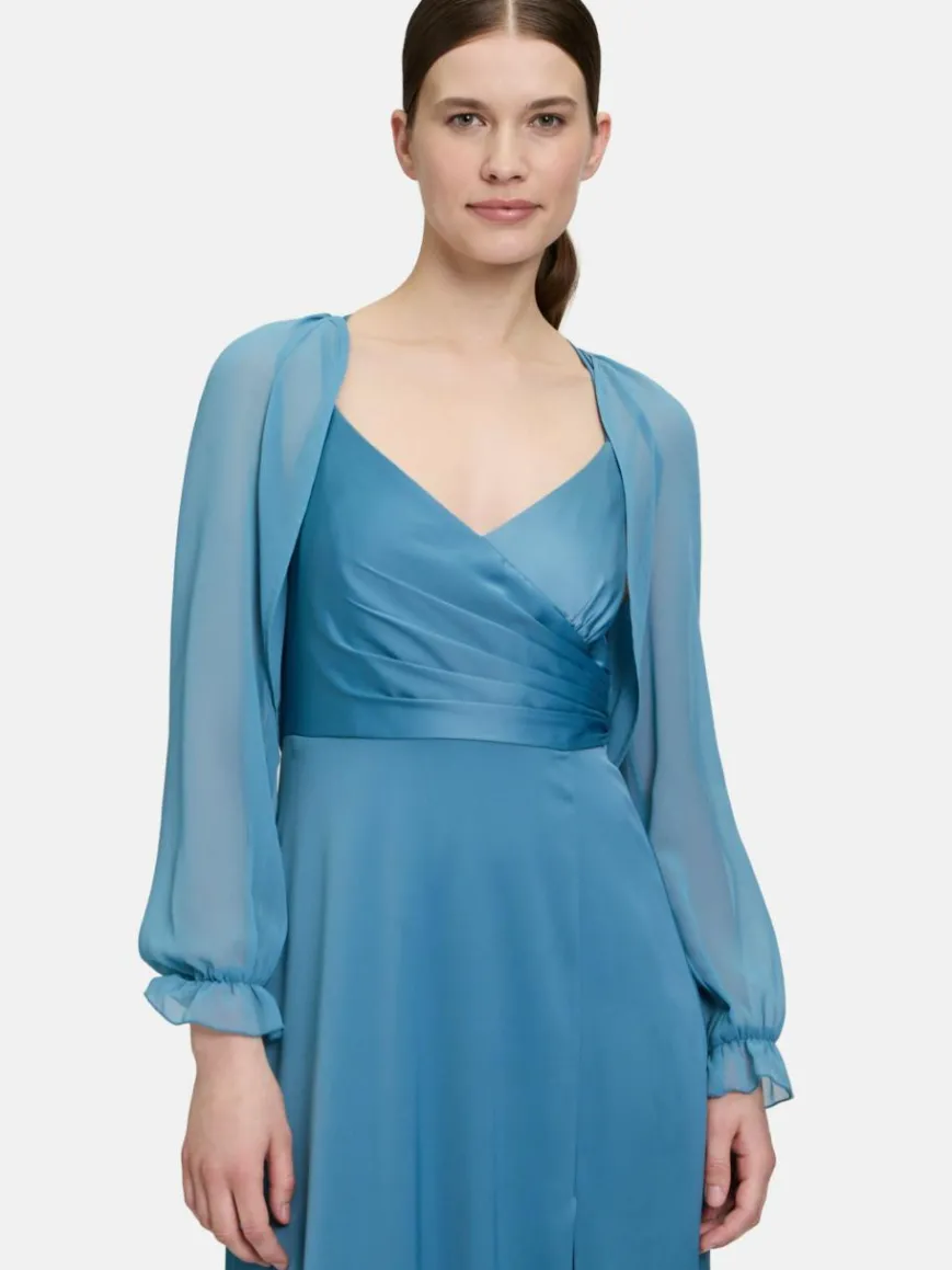 Vera Mont Blazer*Damen Bolero-Jacke blau uni