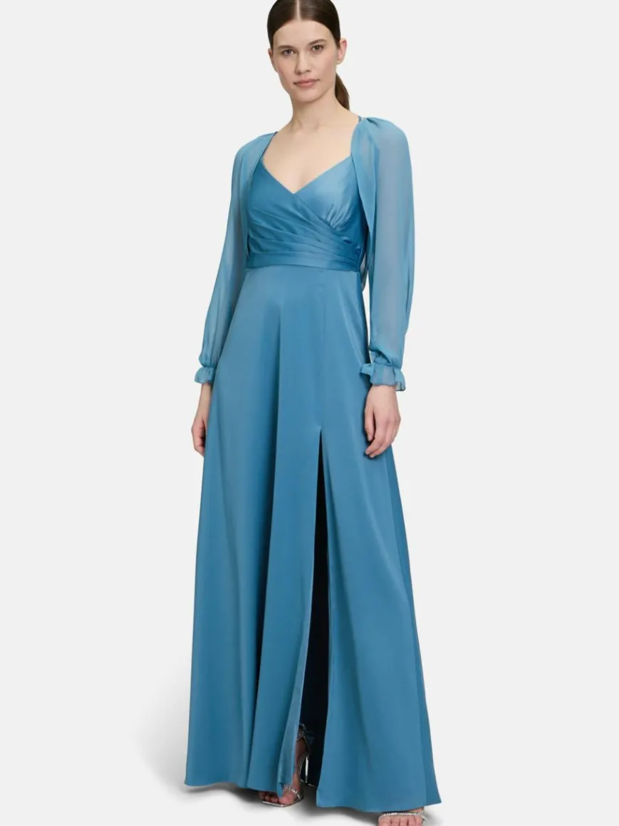 Vera Mont Blazer*Damen Bolero-Jacke blau uni