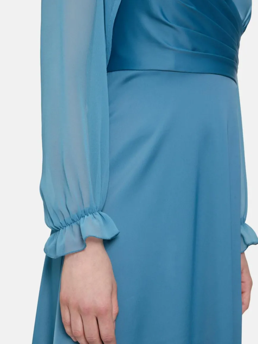 Vera Mont Blazer*Damen Bolero-Jacke blau uni