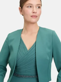 Vera Mont Blazer*Damen Bolero-Jacke smaragd uni