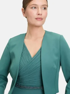 Vera Mont Blazer*Damen Bolero-Jacke smaragd uni