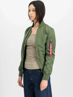 Alpha Industries Jacken & Westen*Damen Bomberjacke grün uni