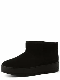 Tommy Hilfiger Boots & Stiefeletten*Damen Boots aus Leder schwarz uni