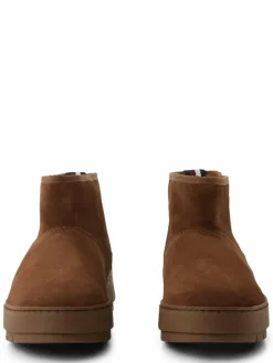 Tommy Hilfiger Boots & Stiefeletten*Damen Boots aus Leder cognac uni