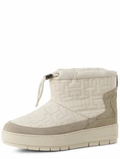 Tommy Hilfiger Boots & Stiefeletten*Damen Boots mit Leder-Anteil ecru beige uni