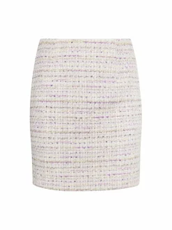 Faina Röcke*Damen Bouclé Minirock mehrfarbig uni