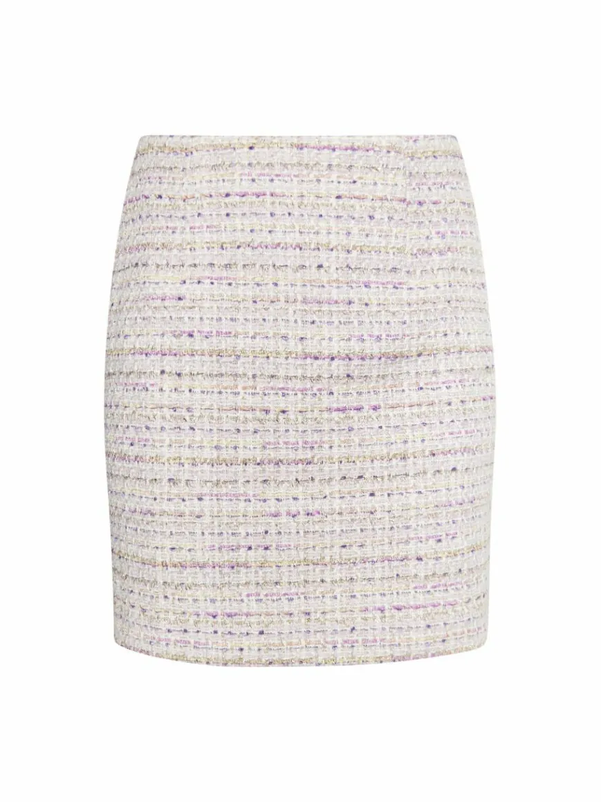 Faina Röcke*Damen Bouclé Minirock mehrfarbig uni