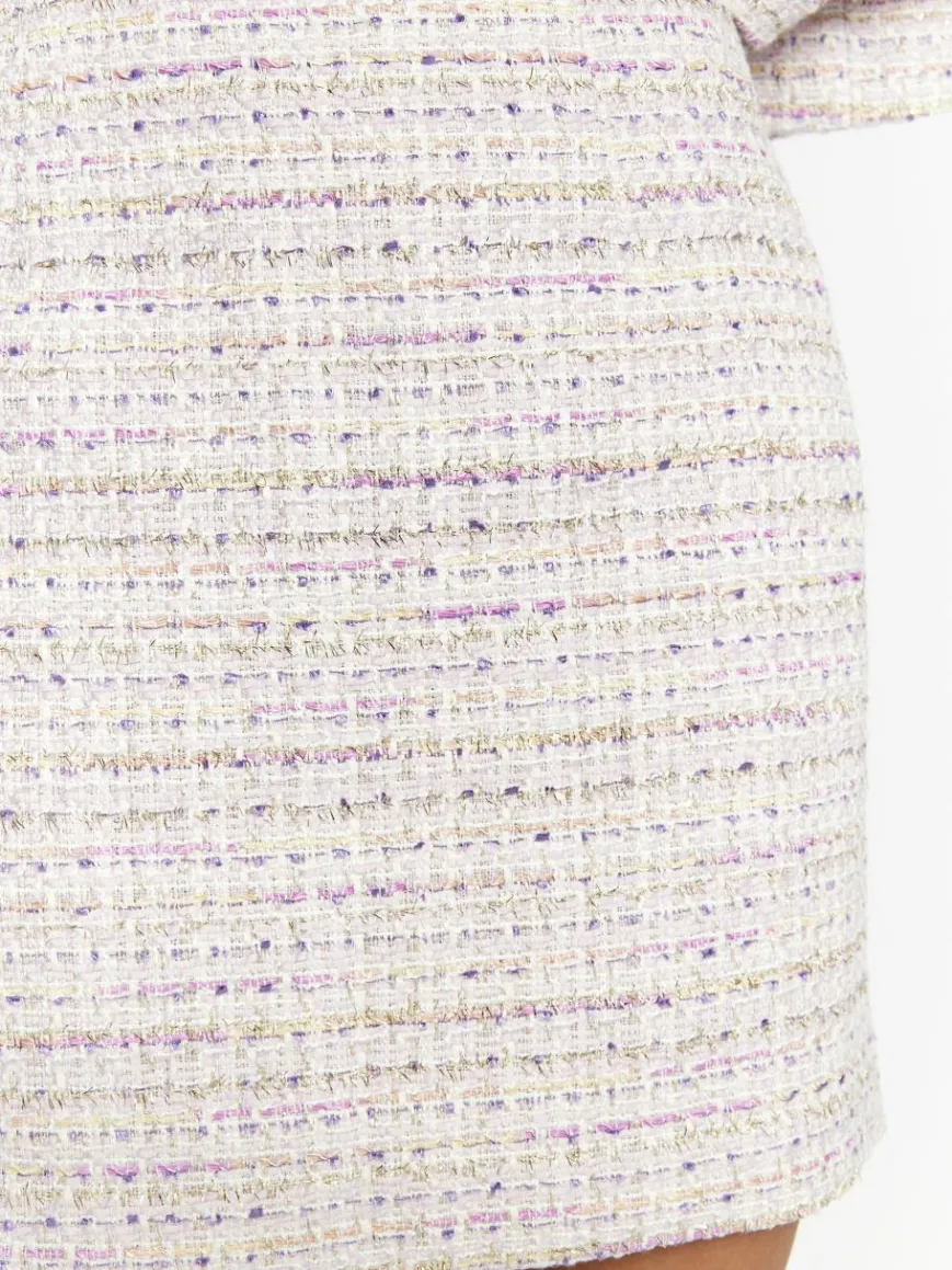 Faina Röcke*Damen Bouclé Minirock mehrfarbig uni