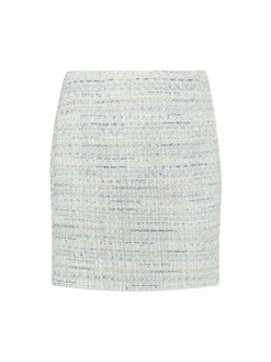 Faina Röcke*Damen Bouclé Minirock mehrfarbig uni