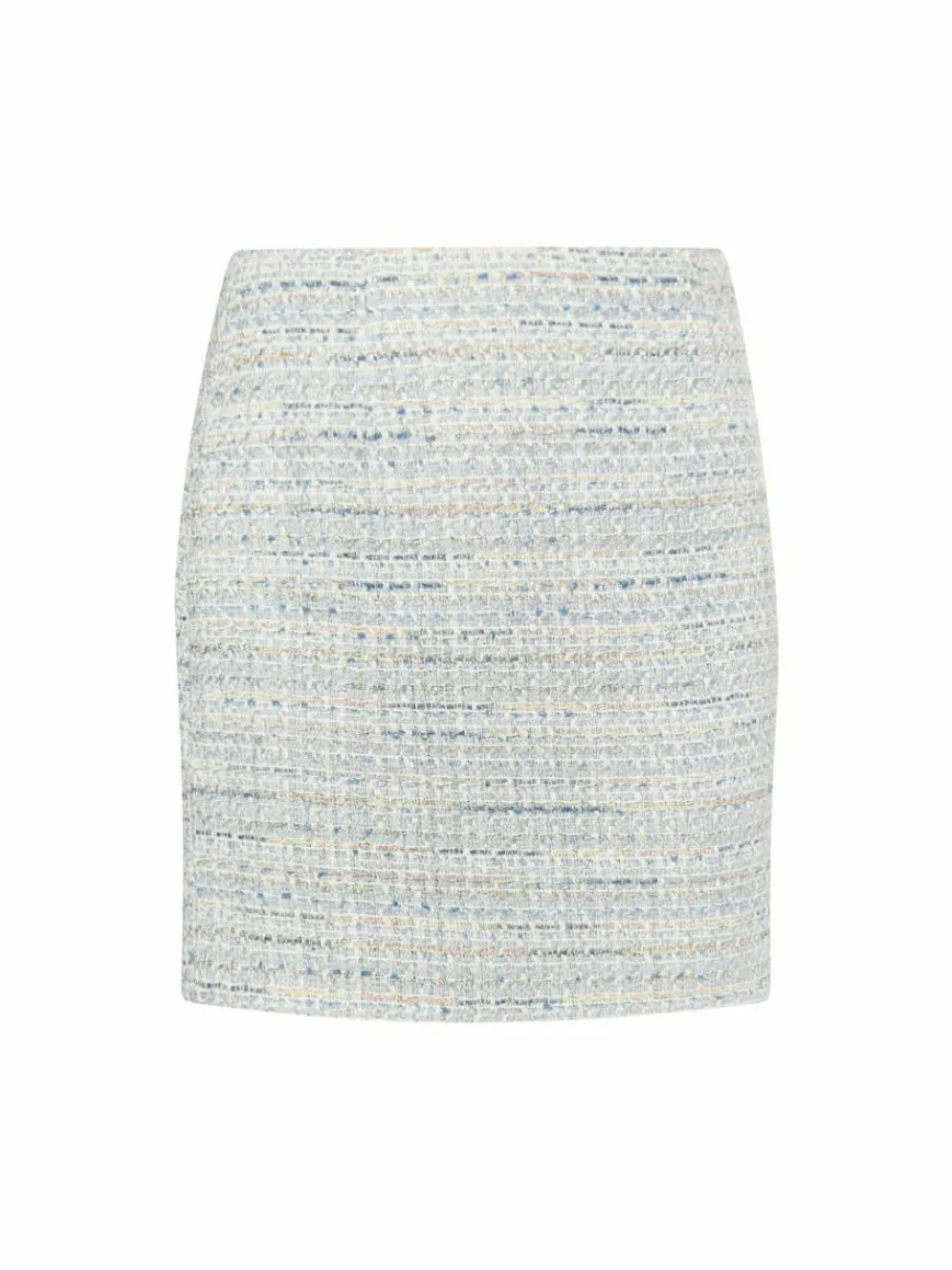 Faina Röcke*Damen Bouclé Minirock mehrfarbig uni