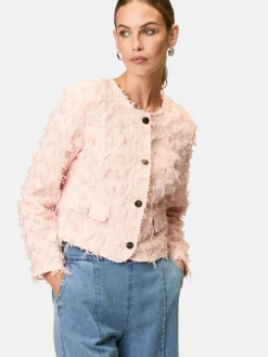 zero Blazer*Damen Bouclè-Blazer pink uni