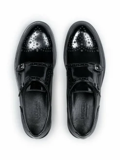 Lloyd Slipper*Damen Budapester schwarz uni