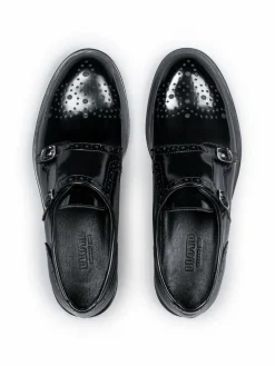 Lloyd Slipper*Damen Budapester schwarz uni