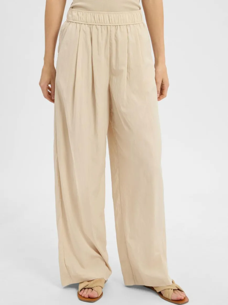 zero Hosen*Damen Bundfaltenhose beige uni