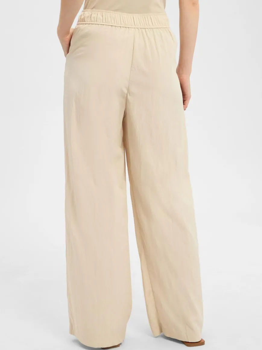 zero Hosen*Damen Bundfaltenhose beige uni