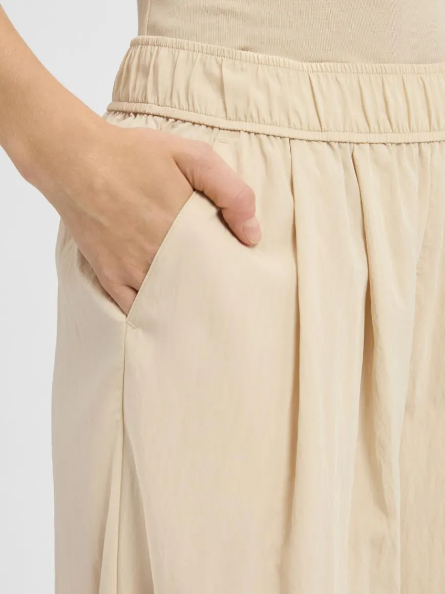 zero Hosen*Damen Bundfaltenhose beige uni