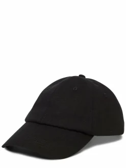 Opus Mützen & Hüte*Damen Cap mit Leinen-Anteil - Asade schwarz uni