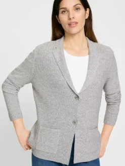 Olsen Pullover & Strickjacken*Damen Cardigan grau uni
