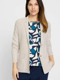 Olsen Pullover & Strickjacken*Damen Cardigan beige uni