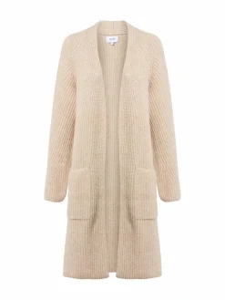 Nümph Pullover & Strickjacken*Damen Cardigan mit Alapka-Anteil - Nuzindi beige uni